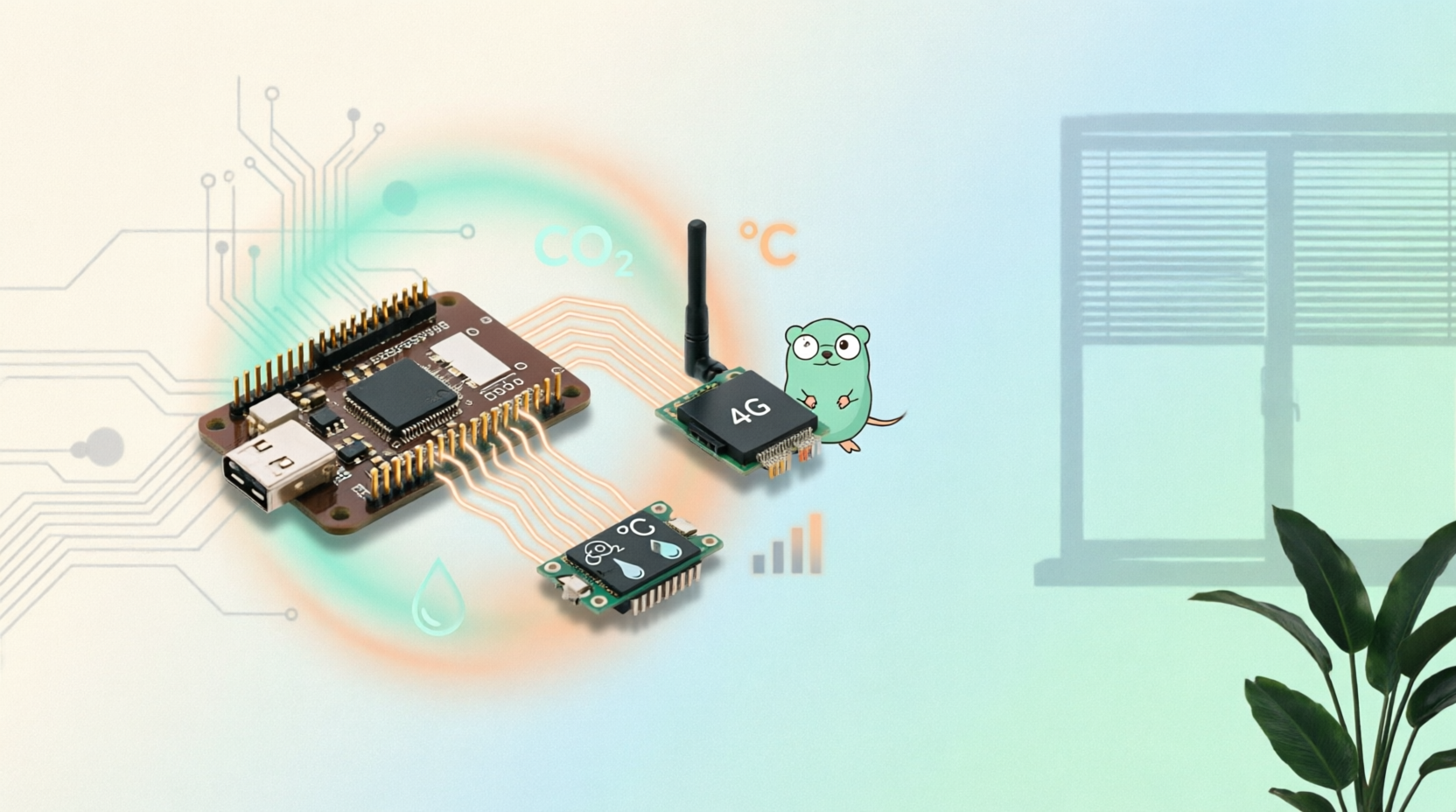 ESP32, SCD40, Go и 4G-модем: система мониторинга воздуха. Часть 1